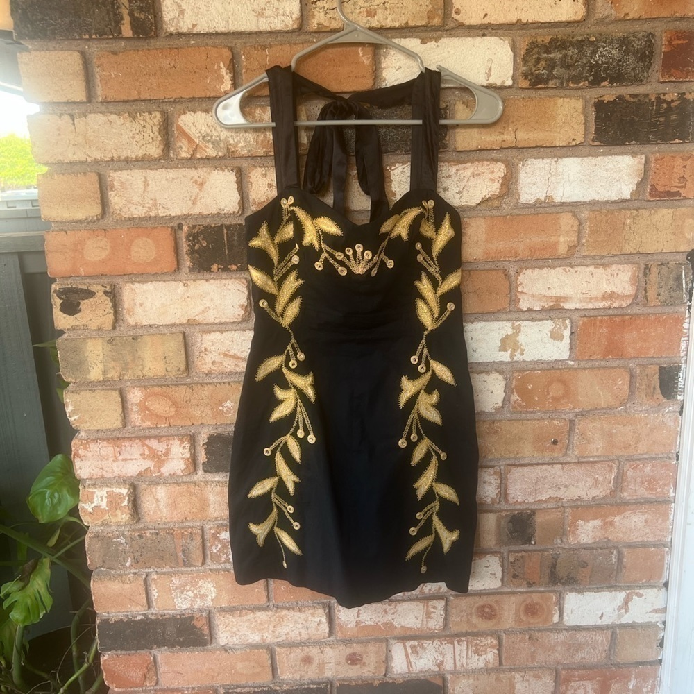 Free People Leaf Motiff Mini Dress - Picture 13 of 15